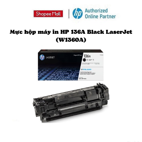 [Mã ELHP3TR giảm 12% đơn 500K] Mực hộp máy in HP 136A Black LaserJet (W1360A) - dùng cho máy HP LaserJet M211, MFP M236