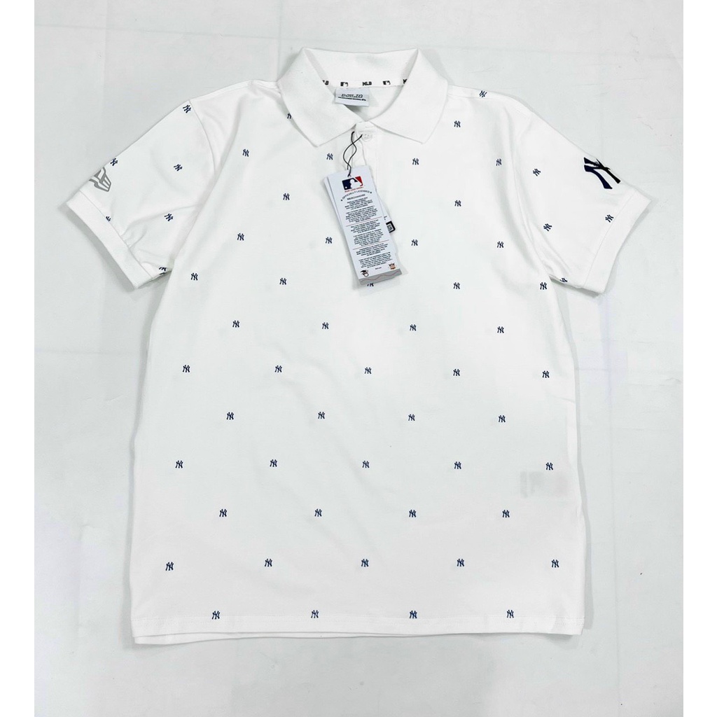 Áo Polo MLB NY Nam Nữ Hàng Xuất Dư 2 Màu Đen Trắng