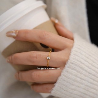 Nhẫn nữ titan Oval twist