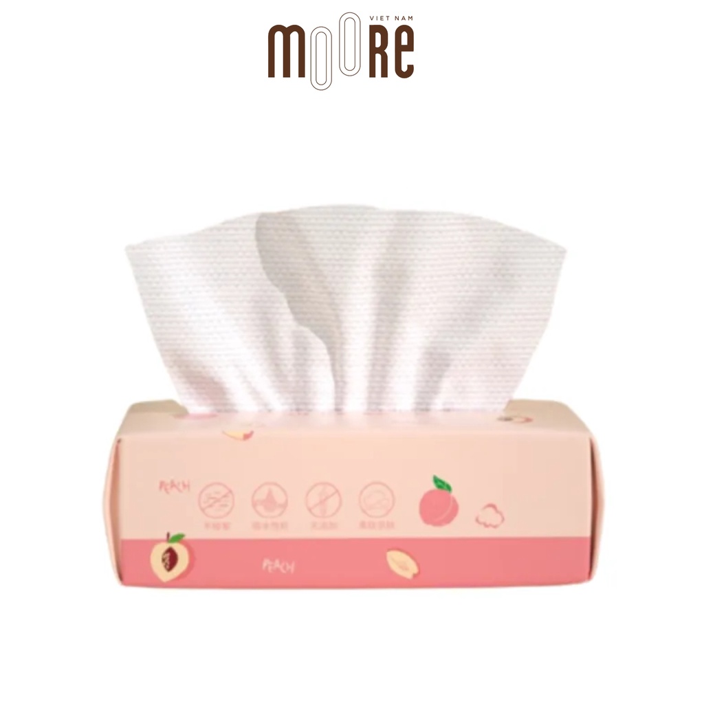 Bông khô lau mặt Animerry cuộn 40 khăn siêu mềm thấm hút tốt - Ohesi