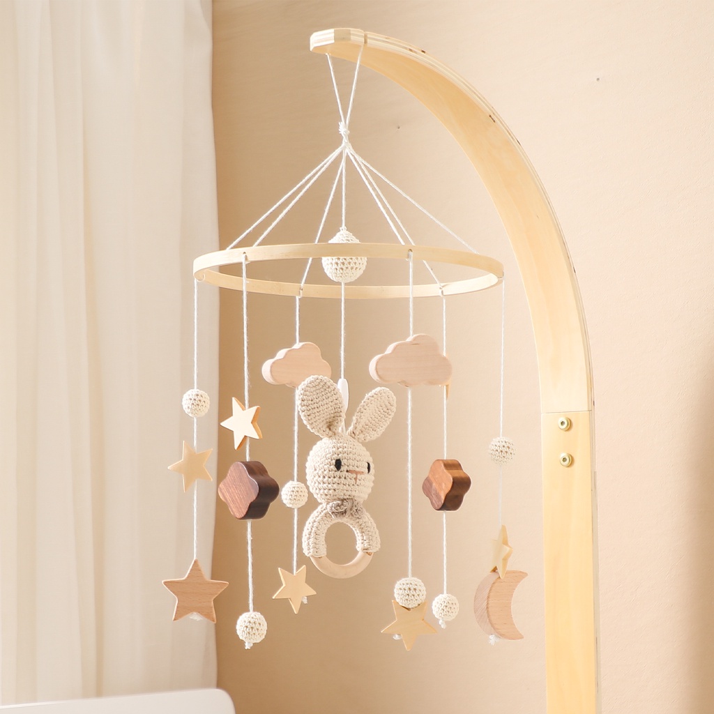 Đồ Chơi Chuông Treo Hình Ngôi Sao / Động Vật Đan Móc Đa Năng Cho Bé 0-12 Tuổi