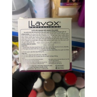 Thuốc Ép Duỗi Tóc Lavox Tím Collagen 500ml x2
