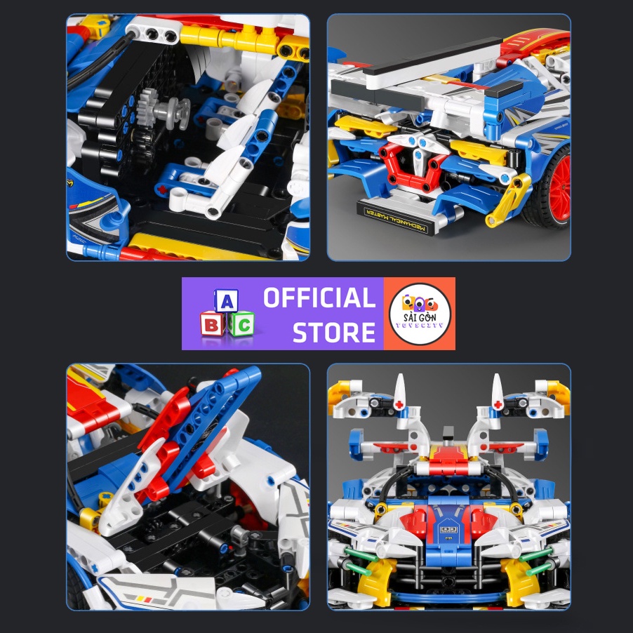 Đồ Chơi Lắp Ráp Kiểu LEGO Mô Hình Siêu Xe  Aston Martin Valkyrie Điều Khiển Từ Xa RC IMaster 9810 Với 1311 Mảnh Ghép