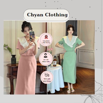 Set phối cổ bèo sang chảnh 1372