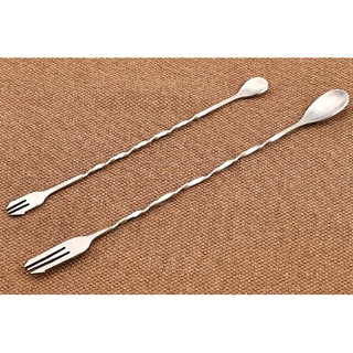 Thìa bar pha chế inox | bar spoon muỗng khuấy pha chế hai đầu