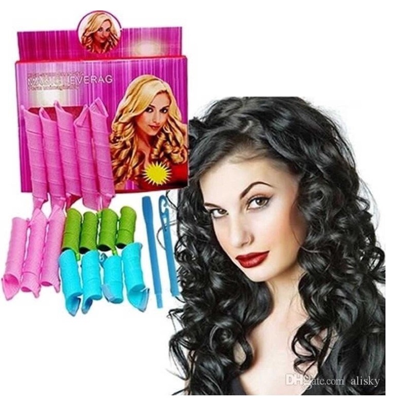 Bộ Dụng Cụ Trục Uốn Tóc Xoăn Tại Nhà Không Cần Nhiệt Heatless Magic Leveral Curling Hair Roller - HSU043