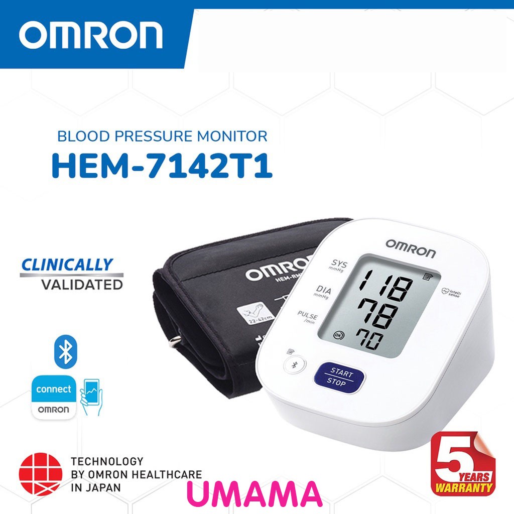 (Chính Hãng) Máy Đo Huyết Áp Bắp Tay Omron HEM-7142T1 | Kết Nối Bluetooth Với Smartphone - bảo hành 