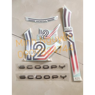 Bộ tem scoopy trắng hồng thái chính hãng honda