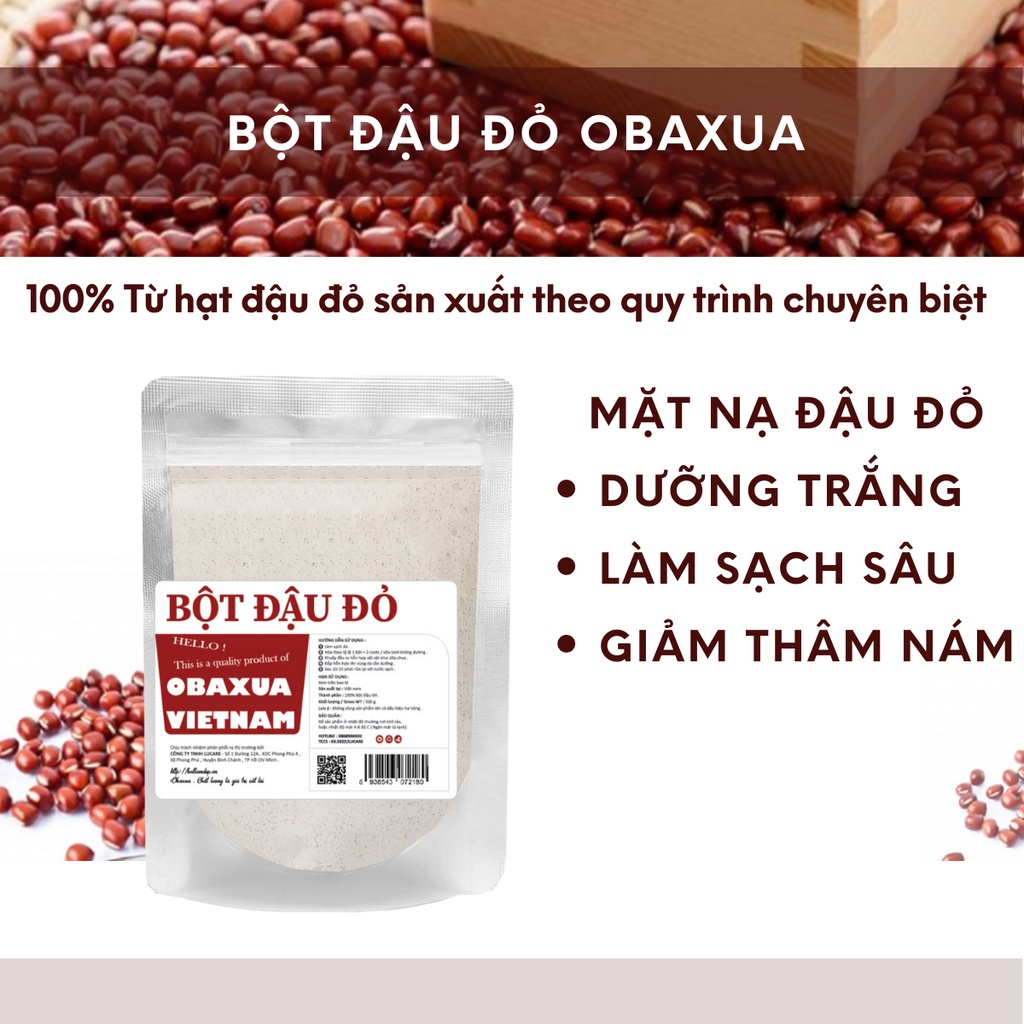 Bột đậu đỏ [ 1KG ] nguyên chất 100% Organic - Tắm trắng da, dưỡng ẩm, mờ thâm, tẩy TBC | BigBuy360 - bigbuy360.vn