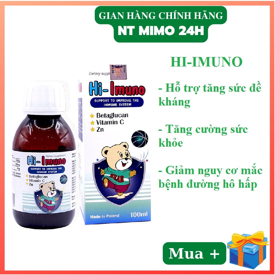 Tăng đề kháng Hi Imuno,tăng cường sức đề kháng cho cơ thể, tăng khả năng hấp thụ
