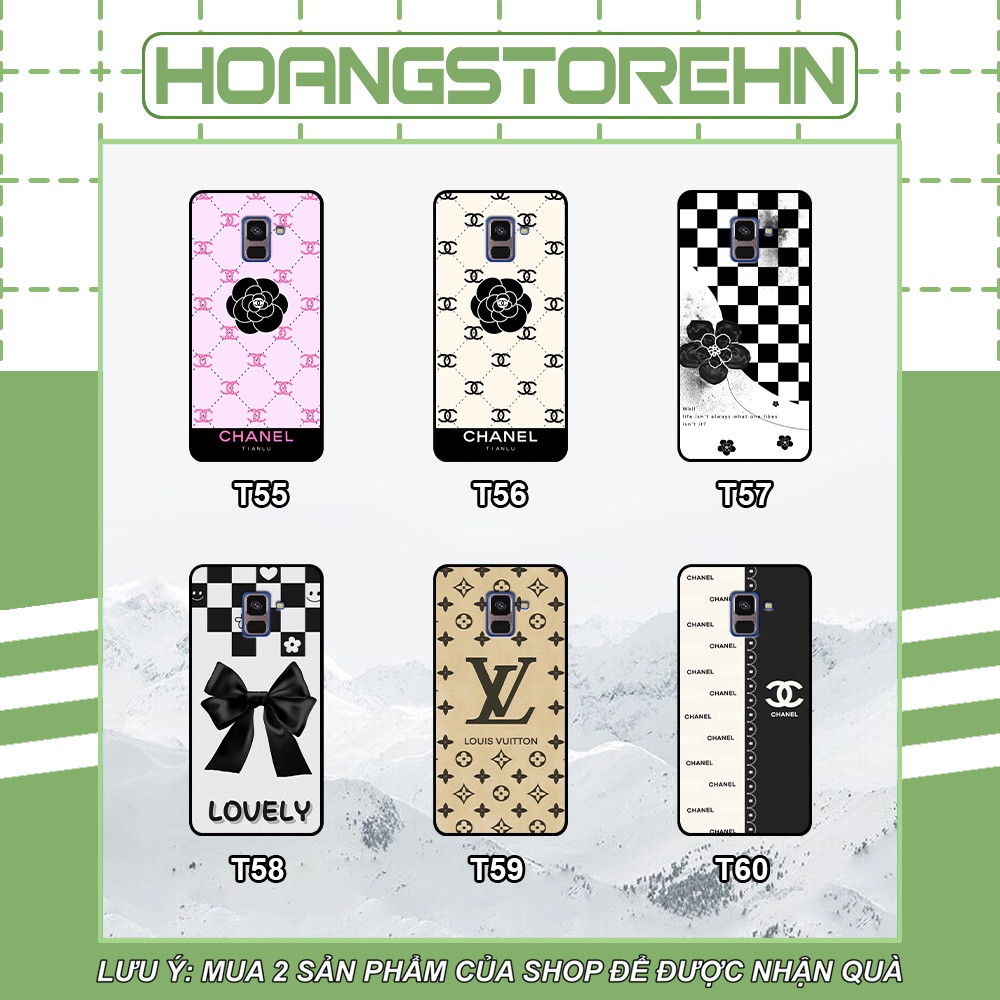 Ốp lưng Samsung A5 2018 / A8 2018 / A8 Plus / A8+ in họa tiết hoa, thương hiệu đẹp