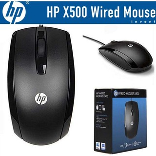 Chuột hp x500 oem có dây, bảo hành 12 tháng, full box, mới 100% - mouse wired hp x500