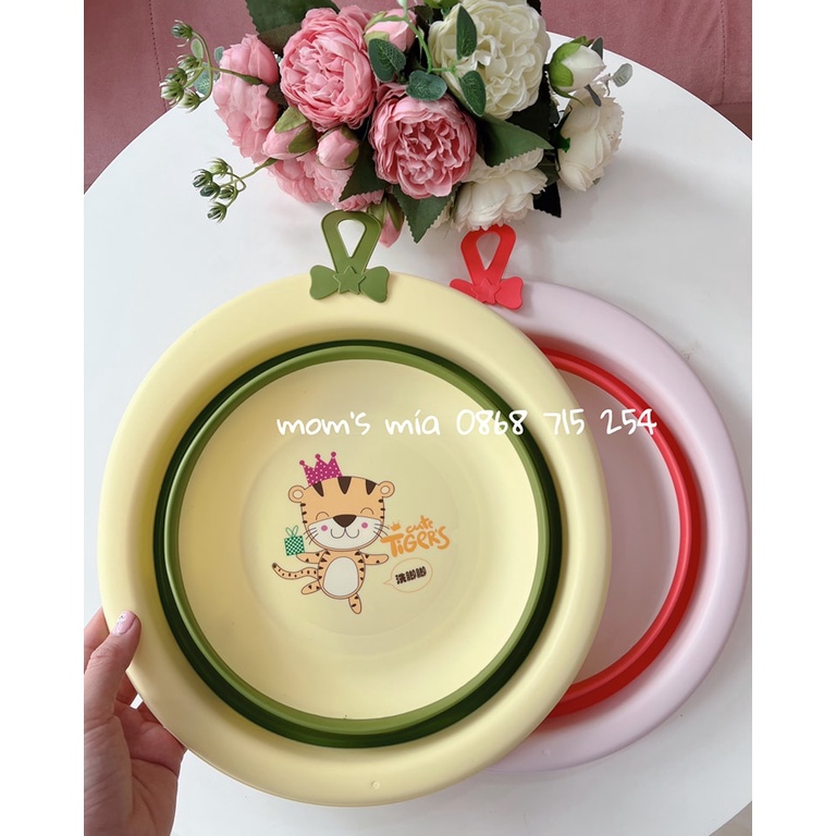 💫💫Chậu rửa mặt gấp gọn nhiều màu dễ thương 💫💫Mom's Mía
