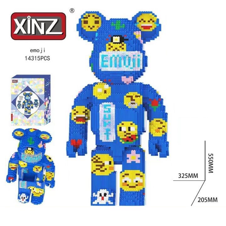 Lego xếp hình Bearbrick emoji 55cm hot trend