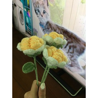 Hoa hồng handmade bằng len ( lẻ bông k bó )