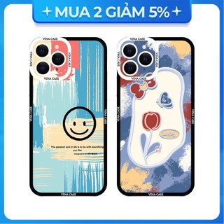 Ốp lưng dẻo trong Iphone 6S/6 Plus/7G/8G/X/....cạnh vuông viền camera hình Vệt Mực