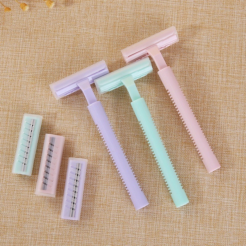 Bộ dao cạo lông tiết kiệm thời gian thiết kế sang trọng, Bàn cạo lông nam nữ đa năng 3 lưỡi, Dao cạo lông cơ thể an toàn