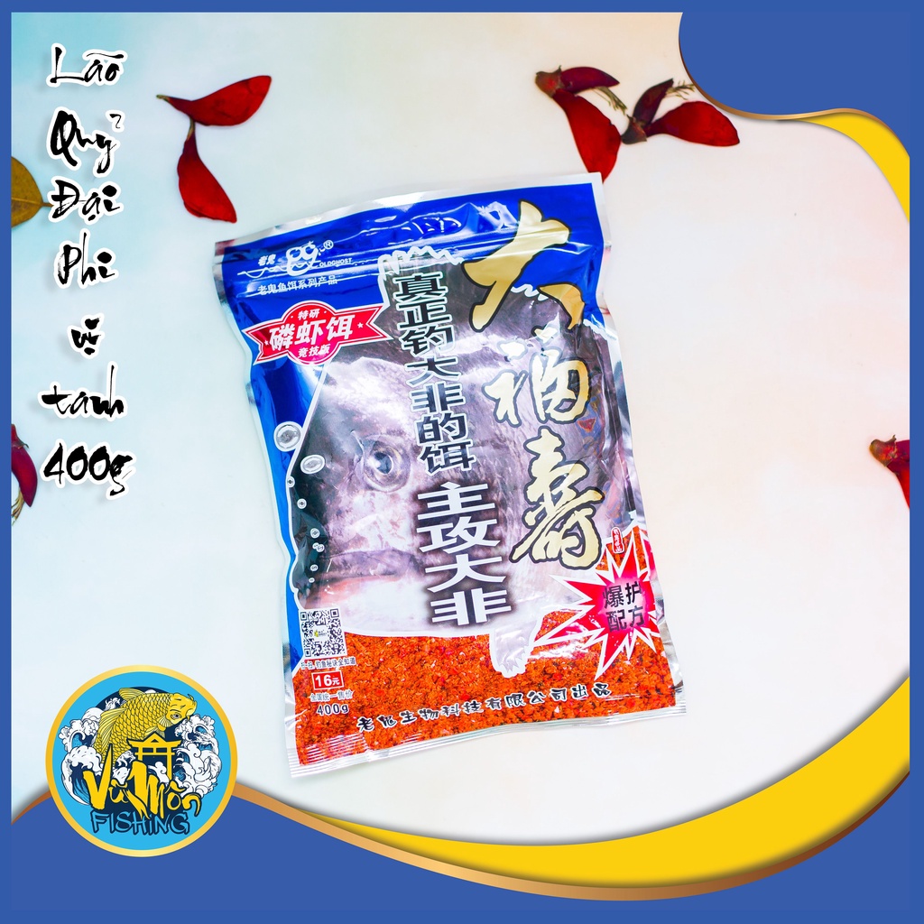 Mồi câu rô Lão quỷ Đại Phi -Thính dụ cá rô 400g Vũ Môn Fishing