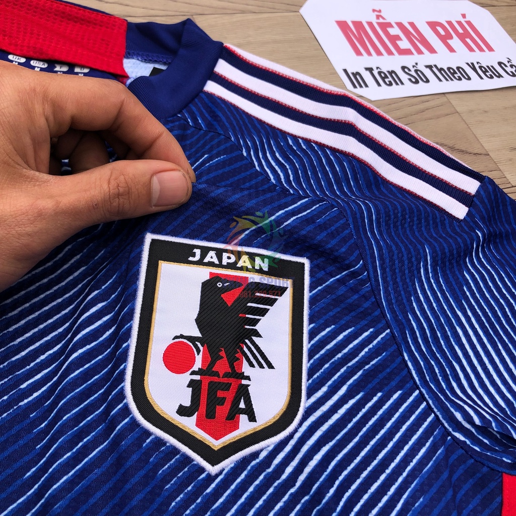 Bộ Quần Áo Bóng Đá Đội Tuyển Nhật Bản 2023 Màu Xanh Vải Thái Có In Tên Số Theo Yêu Cầu