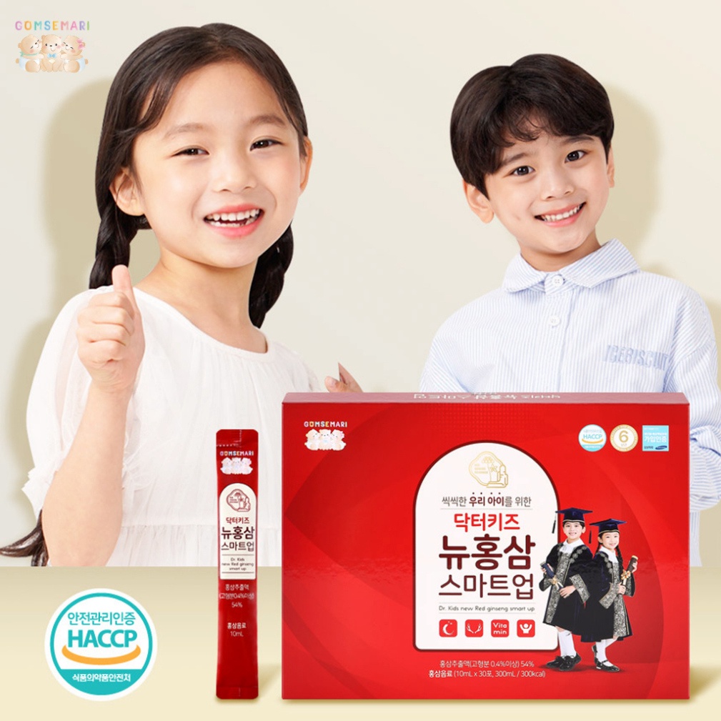 Nước Uống Hồng Sâm Cao Cấp Ba Con Gấu Hàn Quốc Dr.Kids New Red Ginseng Smart Up Cho Bé - Viko Home