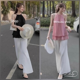 Hót siu hót- set áo yếm 2 tầng quần suông culottes