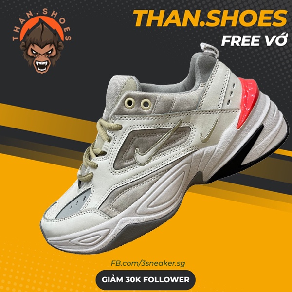 Giày M2K Tekno Phantom, M2K Xám Gót Đỏ - Than.Shoes
