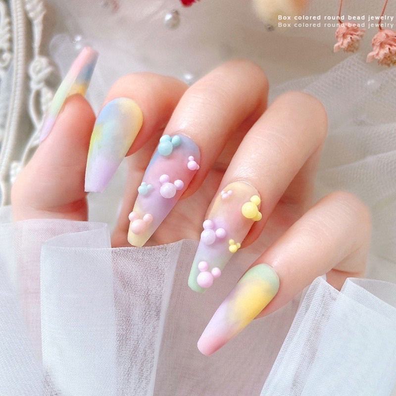 Khay Bi Mix Màu Trang Trí Móng
