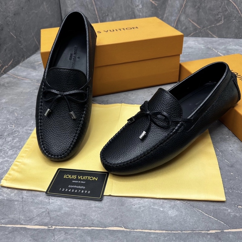 Giày da nam LV hoạ tiết nơ đế cao cấp bản mới 2023