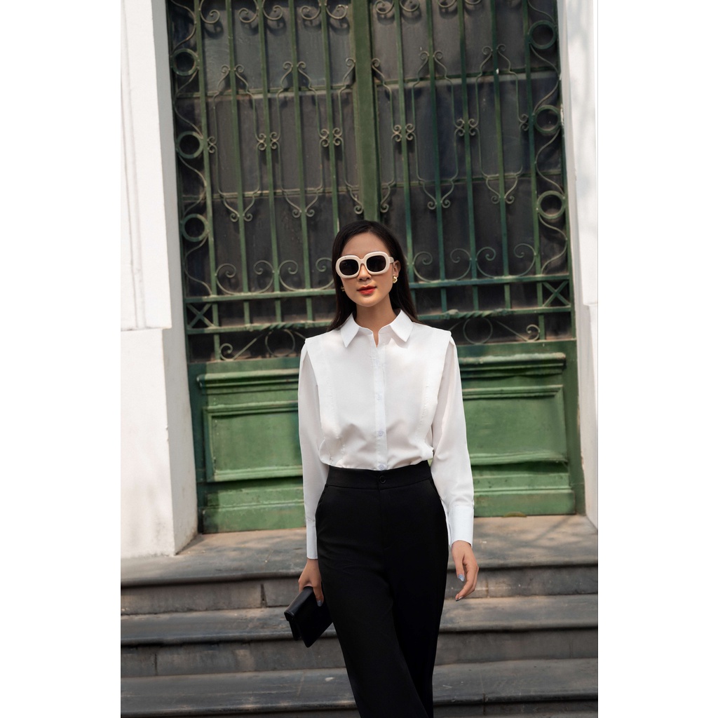 Sơ mi trắng viền kiểu SHI03222 - MAIIMER