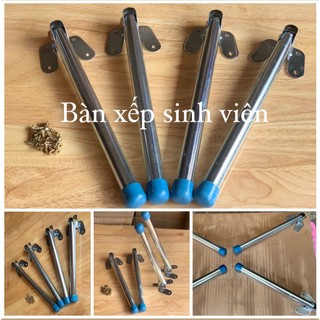Bộ 4 chân bàn xếp ống tròn