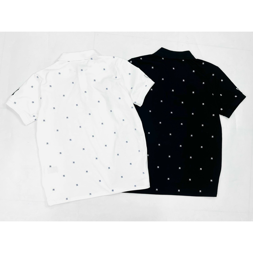 Áo Polo MLB NY Nam Nữ Hàng Xuất Dư 2 Màu Đen Trắng