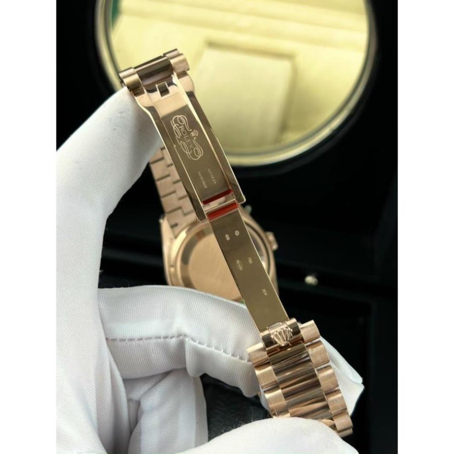 Đồng hồ nam Rolex Day-Date Rose Gold 36-41mm máy ETA Calibre 3235 28800mph, khung thép oystersteel 904l mạ vàng 18k