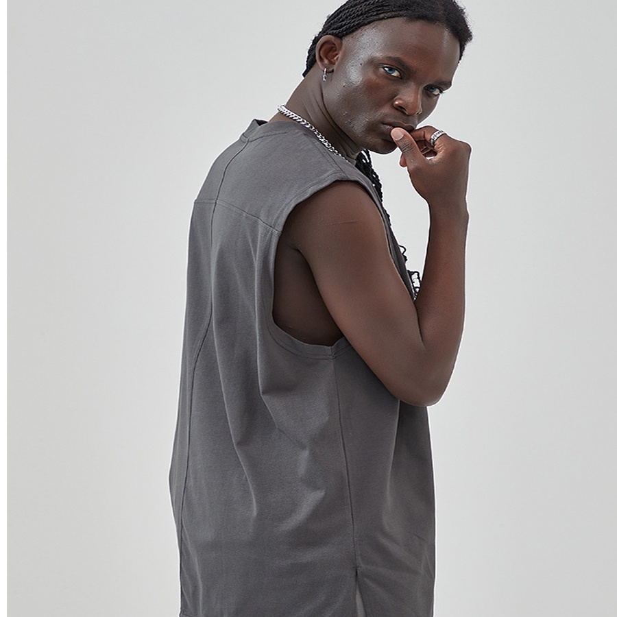 Áo thun ba lỗ Midi tanktop sát nách thể thao cho nam tập gym phom rộng bigsize chất liệu cotton thấm hút mồ hôi