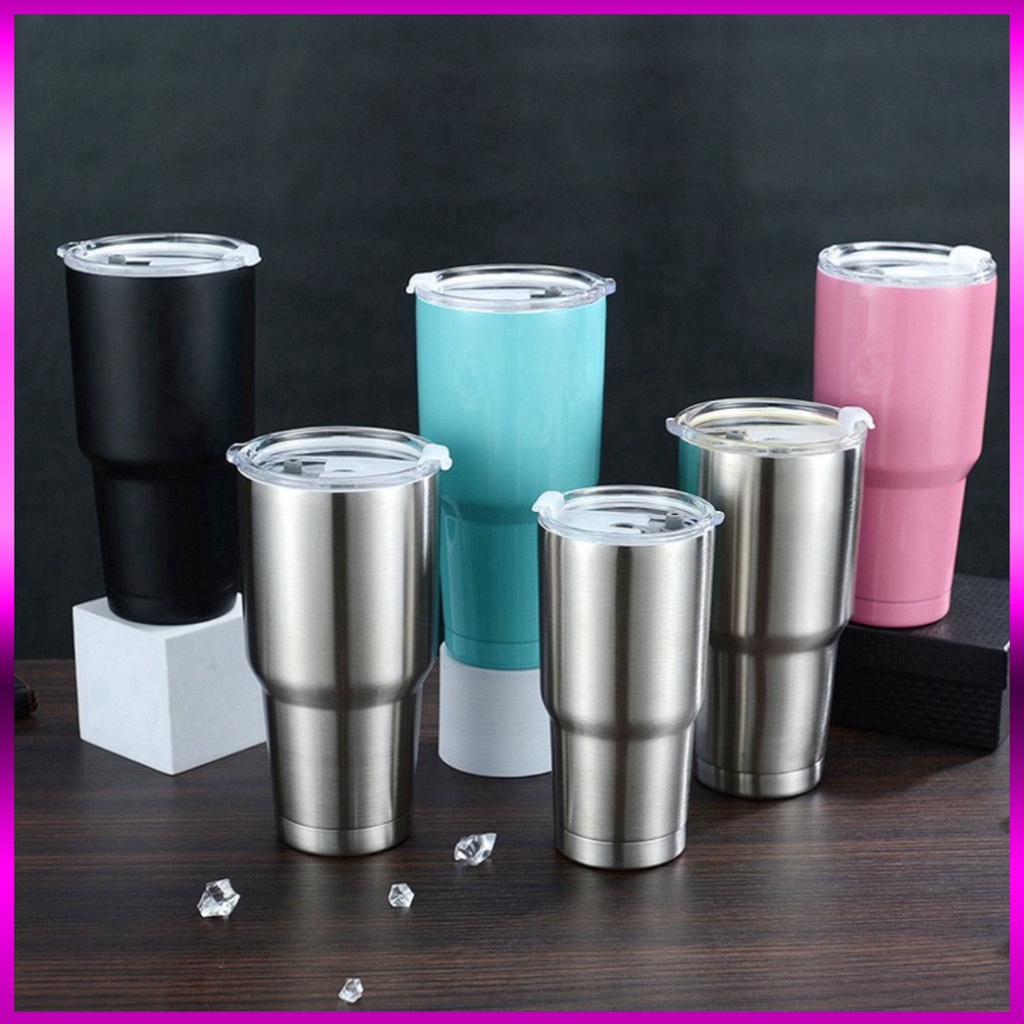 Cốc giữ nhiệt, ly giữ nhiệt inox Thailands 900ml tặng kèm túi giữ nhiệt, 2 ống hút và que cọ rửa Chất Lượng Cao