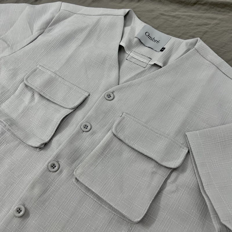 Áo Sơ Mi Local Brand Tay Ngắn Có Cổ Unisex Nam Nữ