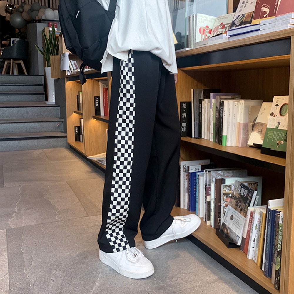 Quần Culottes Ống Rộng Phối Viền Kẻ Carô STYLE MARVEN - JOGGER NAM 002C | BigBuy360 - bigbuy360.vn