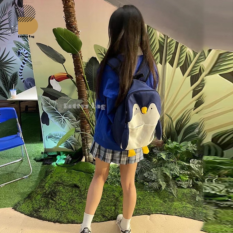 Balo Đi Học Mẫu Giáo Dễ Thương Hình Gấu Trúc Chim Cánh Cụt Và Chim Cánh Cụt Cho Nữ