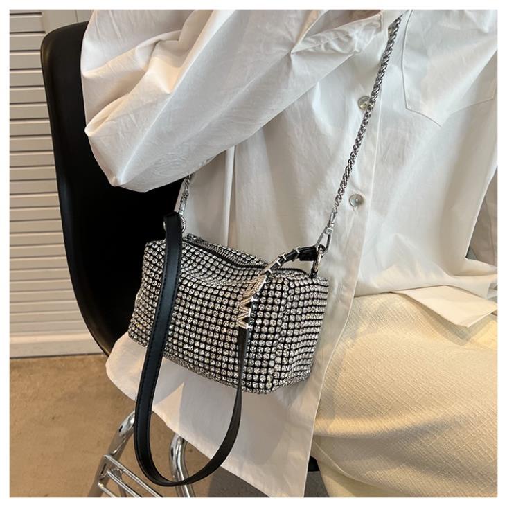 Túi Đính Đá Cầm Tay ,Túi Xách Tay Hàng Cao Cấp Fullbox Dây Đeo Chéo ,Clucth Dự Tiệc WANG