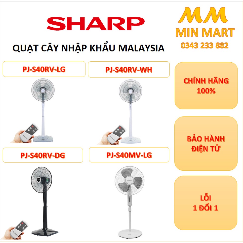Quạt Cây Sharp Nhập Khẩu Malaysia: Cam Kết Chính Hãng, Hàng Mới Đập Hộp, Bảo Hành 12 Tháng, Lỗi 1 Đổi 1