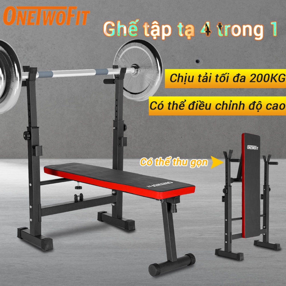 OneTwoFit Cử tạ Ghế tập ghế tập tạ đa năng ghế ​gập bụng ghê tập gym đa năng thiết bị thể OT040Z