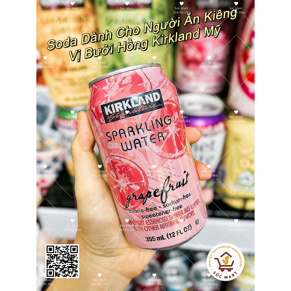 Soda Dành Cho Người Ăn Kiêng 𝐒𝐩𝐚𝐫𝐤𝐥𝐢𝐧𝐠 𝐖𝐚𝐭𝐞𝐫 𝐊𝐈𝐑𝐊𝐋𝐀𝐍𝐃 𝐭𝐫𝐚́𝐢 𝐜𝐚̂𝐲 ⚡ ĂN KIÊNG⚡Chuẩn Hàng Mỹ