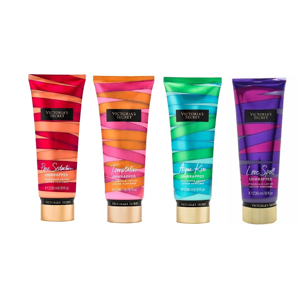 Dưỡng thể giữ ẩm da Victoria's Secret Fragrance Lotion Unwrapped 236ml-Love Spell/Pure Seduction/Temptation/Aqua Kiss