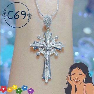 C69 mặt dây chuyền thánh giá celtic bạc thật thiên cát s950