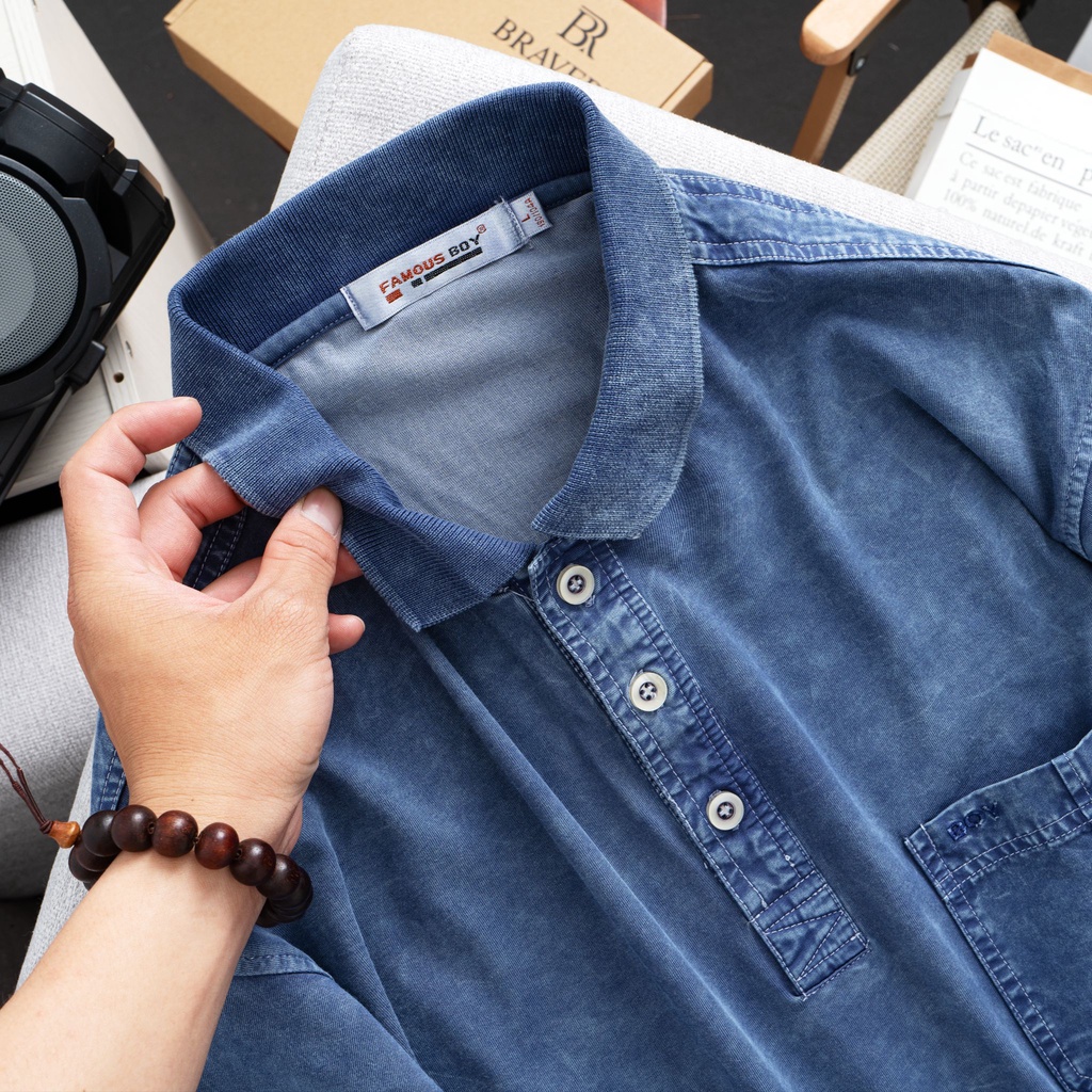 Áo Thun Nam Polo Bigsize Braboy Vải Cotton  4 chiều Xuất Xịn form Châu Âu, size 2XL, 3XL, 4XL, 5XL - Bravery