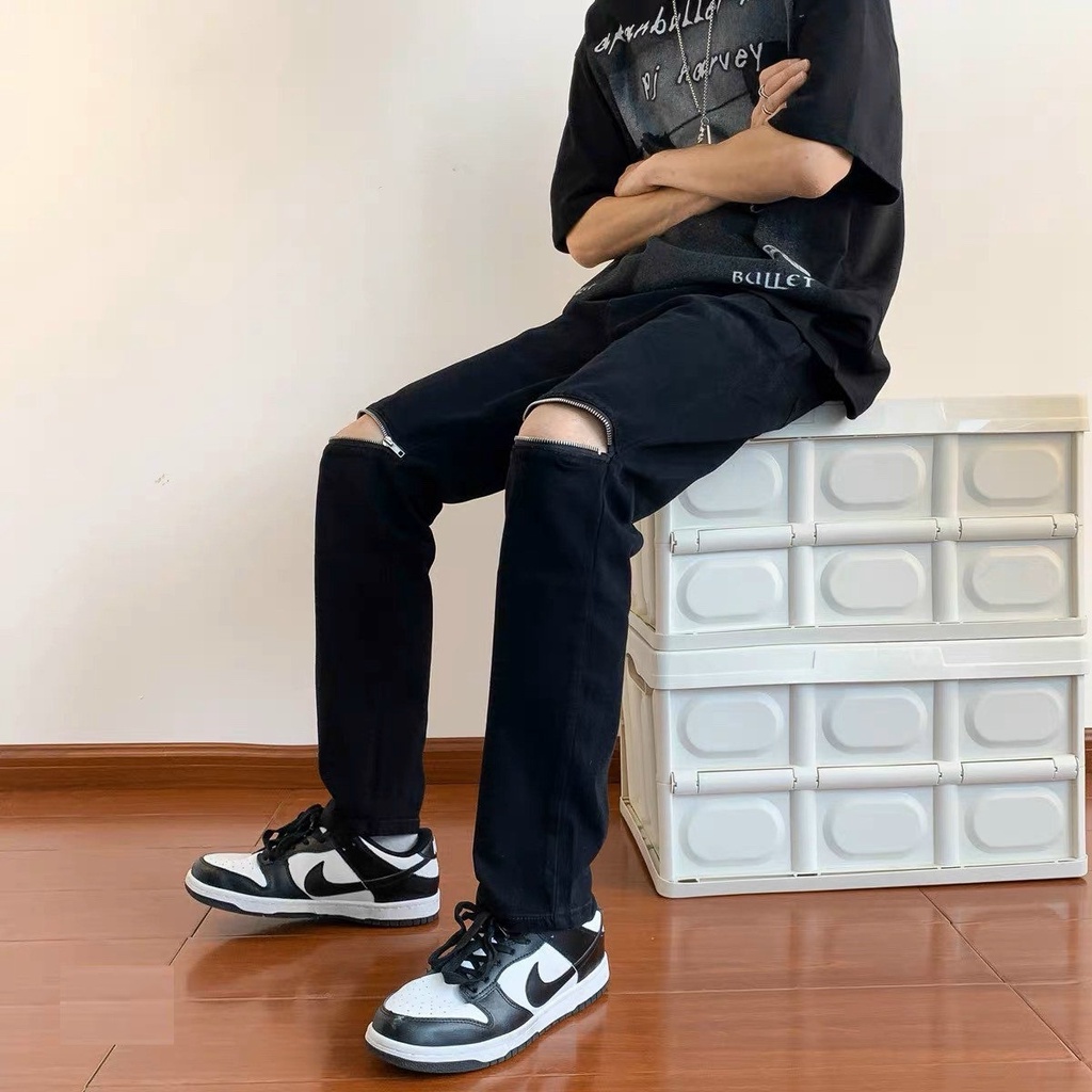 Mẫu Hót Nhất 2023 - Quần Baggy Jean Dây Khóa Cao Cấp - Vải Jean Cao Cấp Co Dãn, Giữ Form Cực Tốt - Full Size Từ 45-77k