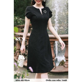 Đầm công sở tôn dángmia đen_REAL