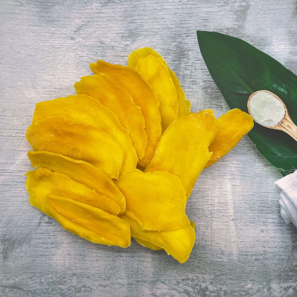 Xoài Thái Sấy Dẻo Chua Ngọt Tự Nhiên Nguyên Miếng Loại Ngon Túi Zip 500g