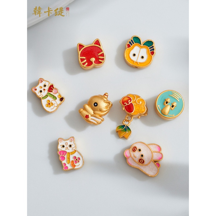 Hạt Xỏ Vòng Tay Hình Mèo Và Thỏ May Mắn DIY