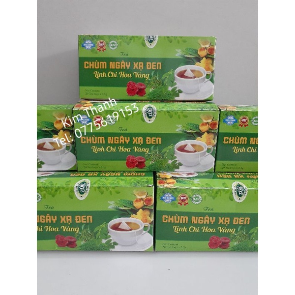 Trà chùm ngây xạ đen linh chi (hộp 20 gói)