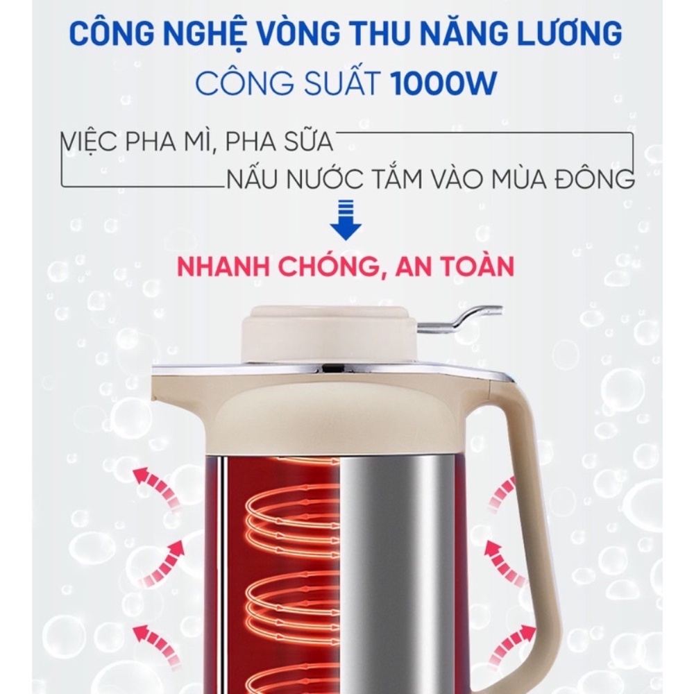 Ấm đun nước siêu tốc Guckoo dung tích 3L công suất 1500w, ấm siêu tốc kiêm bình giữ nhiệt chất liệu cao cấp không gỉ | BigBuy360 - bigbuy360.vn